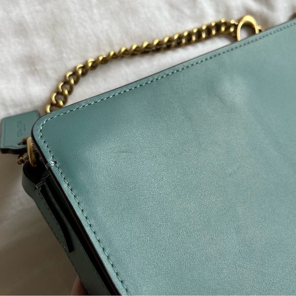 Small Leather Coach handbag shoulder bag - Picture 8 of 11